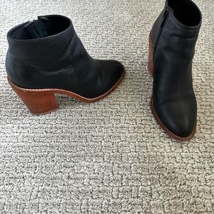 Black Leather Booties